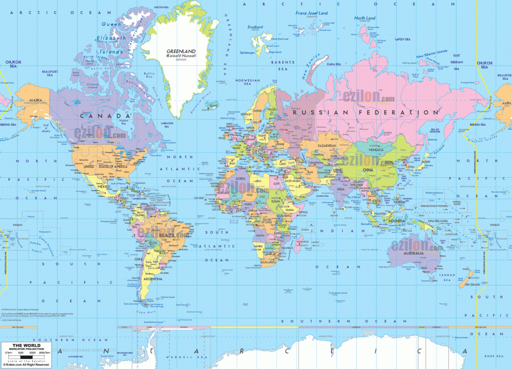 Detailed Clear Large Political Map Of The World Political Map regarding World Political Map Printable