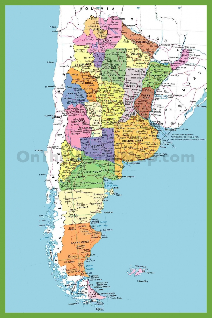 Detailed Map Of Argentina With Cities pertaining to Printable Map Of Argentina