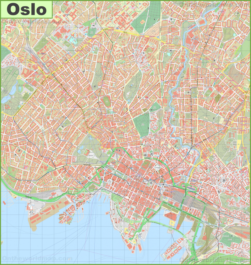 Detailed Map Of Oslo with Oslo Map Printable