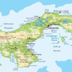 Detailed Map Of Panama |  Detailed Physical Map Of Panama. Panama With Regard To Printable Map Of Panama