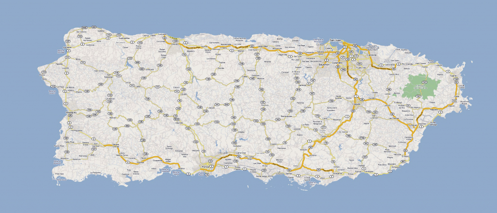 Detailed Road Map Of Puerto Rico With Cities. Puerto Rico Detailed for Printable Map Of Puerto Rico With Towns