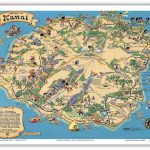 Details About Hawaii Island Map Kauai   White   1941 Vintage Travel Within Printable Map Of Kauai