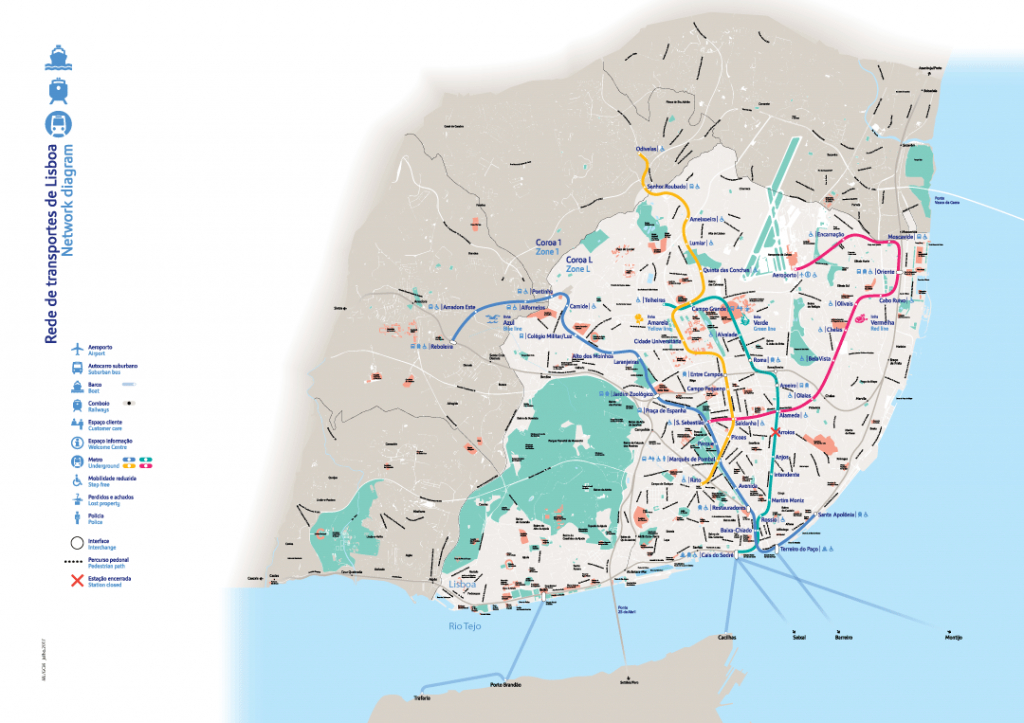 Diagrams And Maps - Metropolitano De Lisboa, Epe - English within Lisbon Metro Map Printable