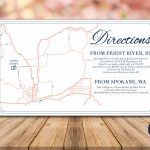 Directions Card, Custom Wedding Map, Details Card, Invitation Map Regarding Printable Map Directions For Invitations