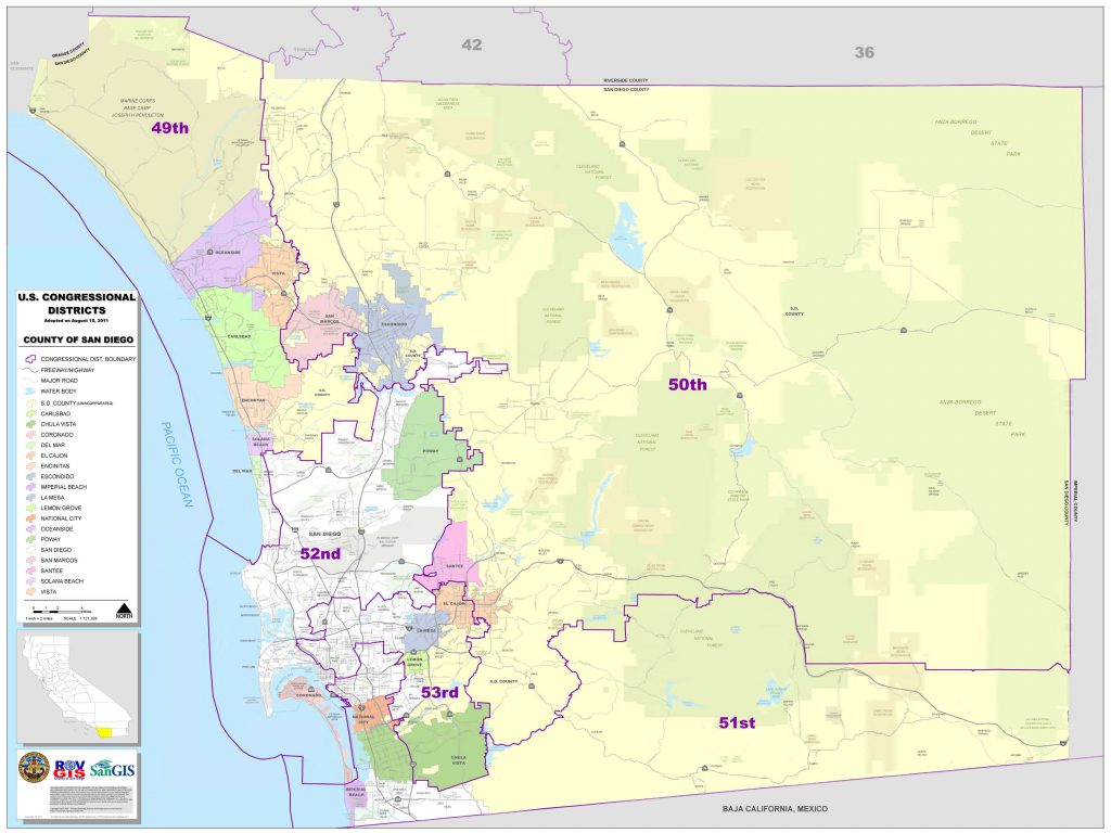 District Maps inside San Diego County Zip Code Map Printable ...