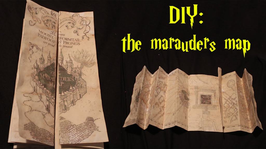 Diy: Marauders Map! - Youtube inside Marauders Map Template Printable