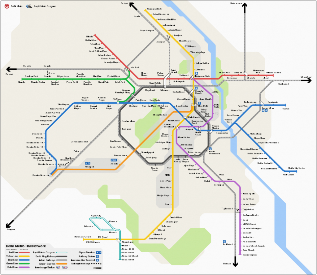 Download Delhi Metro Map In Pdf — Map, Lines, Route, Hours, Tickets within Printable Metro Map