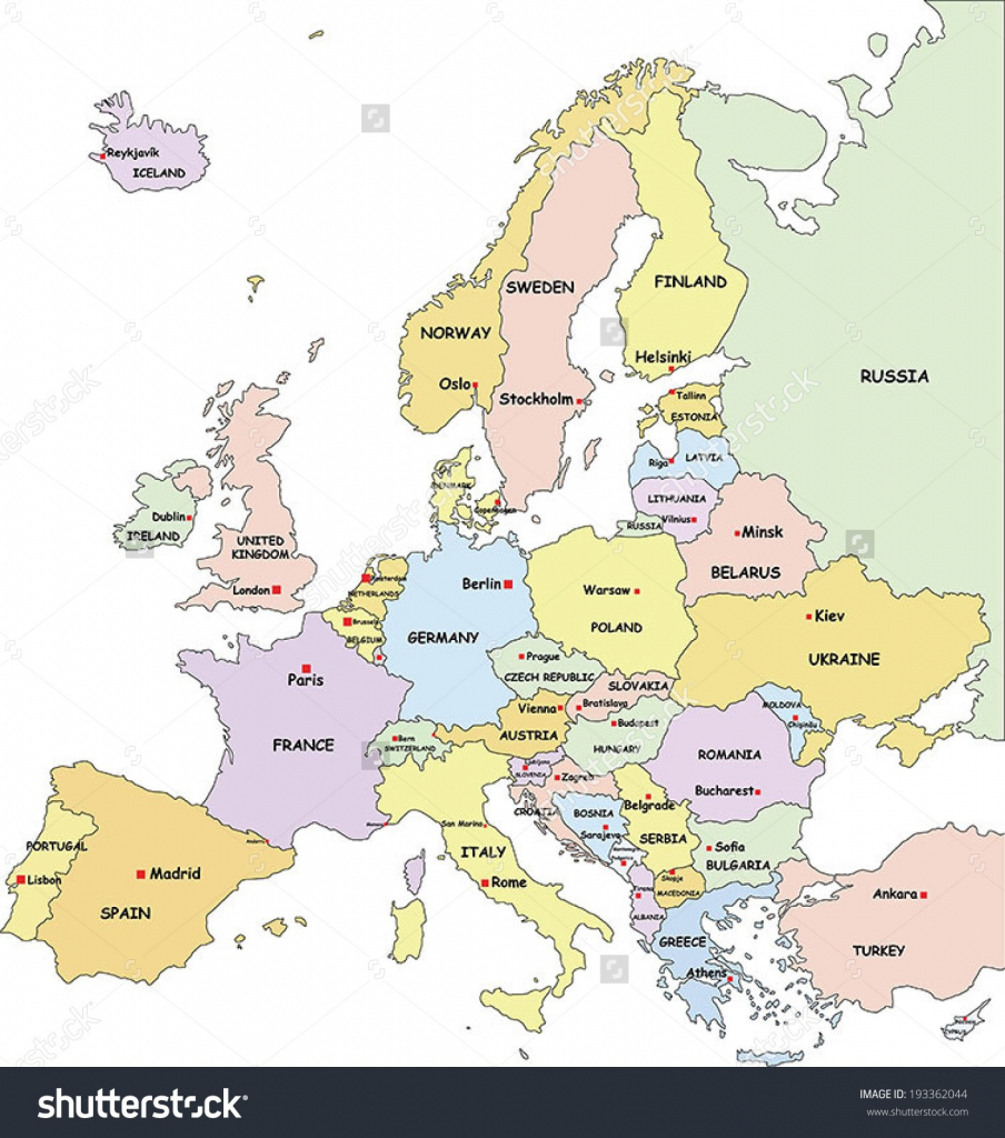 Download Europe Map Cities And Countries Major Tourist Attractions with Free Printable Map Of Europe With Countries And Capitals