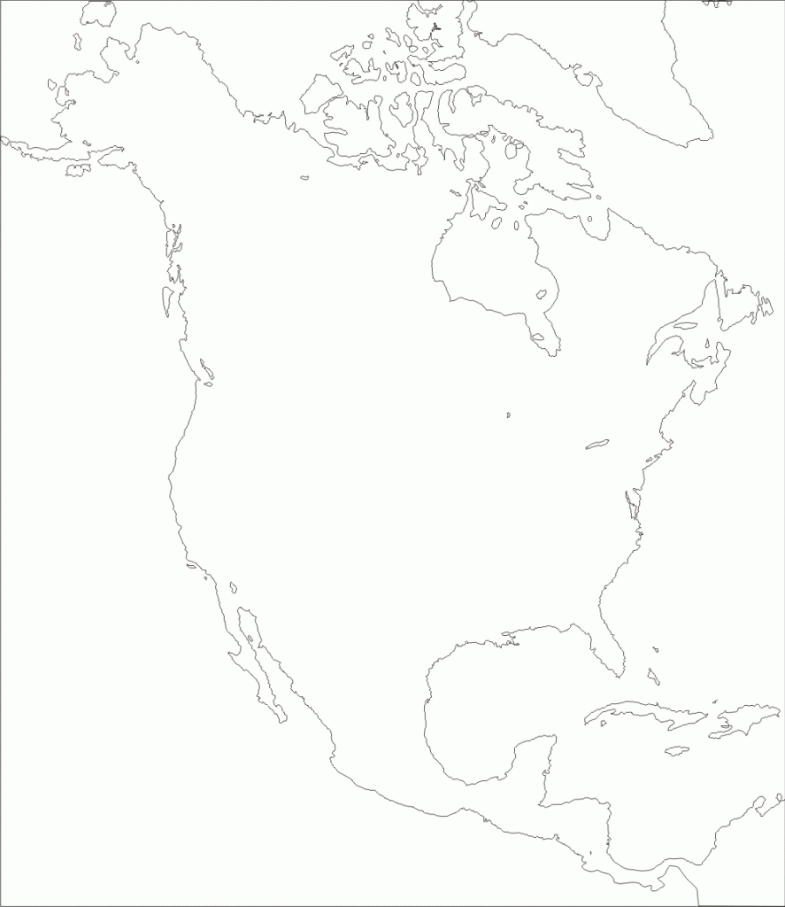 Download Free North America Maps for Outline Map Of North America Printable