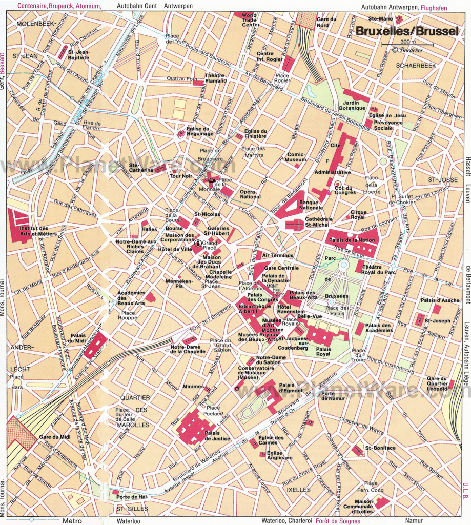 Download Map Of Brussels City Major Tourist Attractions Maps At with regard to Printable Map Of Brussels