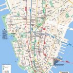 Download Printable Street Map Of New York City Major Tourist Inside Pertaining To Printable Street Map Of Manhattan Nyc