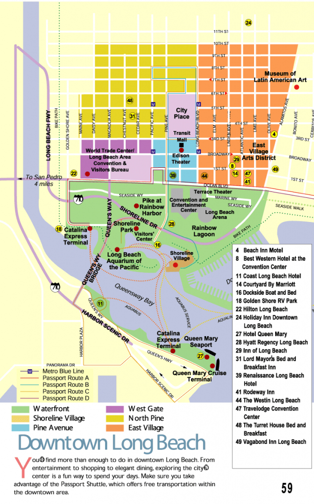 Downtown Long Beach Map Printable Map Of Long Beach California intended for Printable Map Of Long Beach Ca