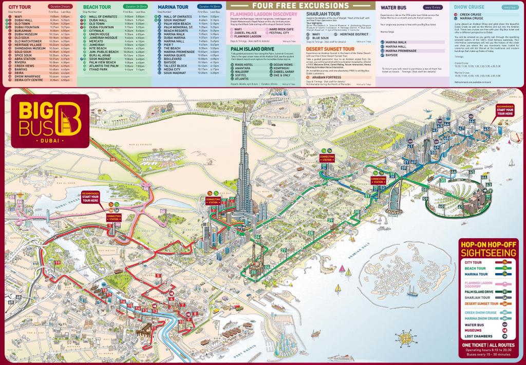 Dubai Tourist Attractions Map inside Dubai Tourist Map Printable