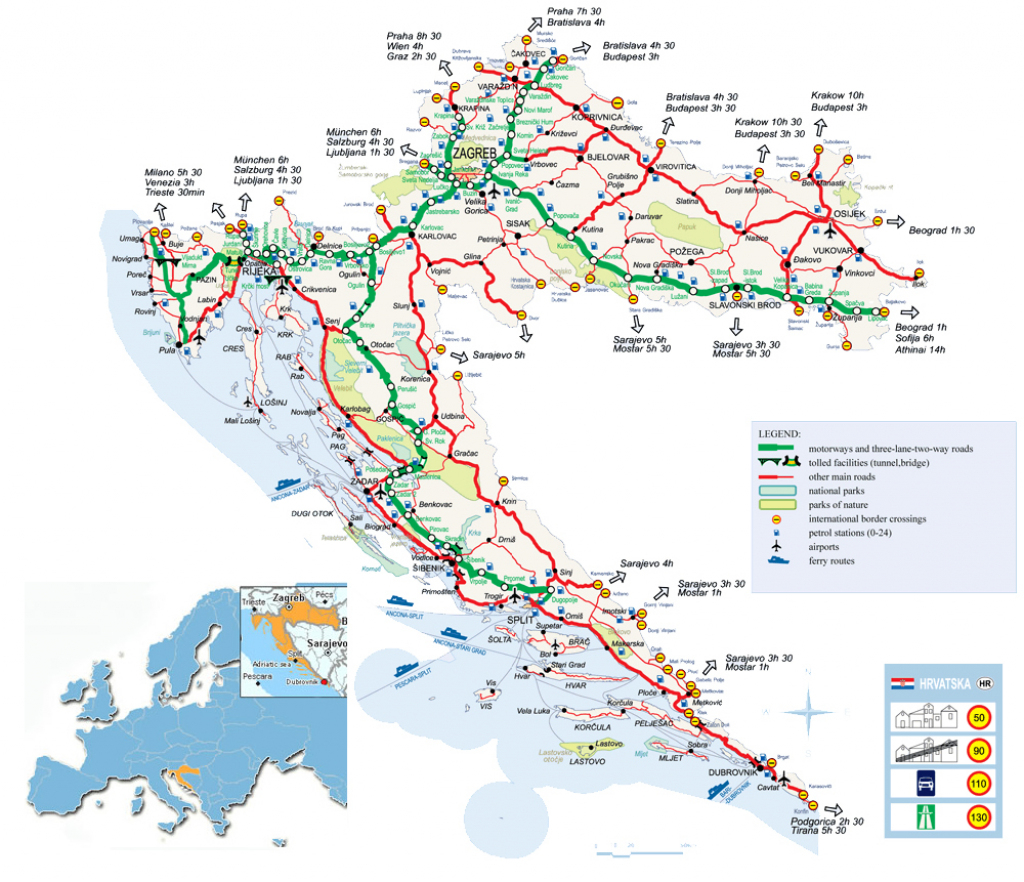 Dubrovnik Maps with regard to Printable Map Of Croatia
