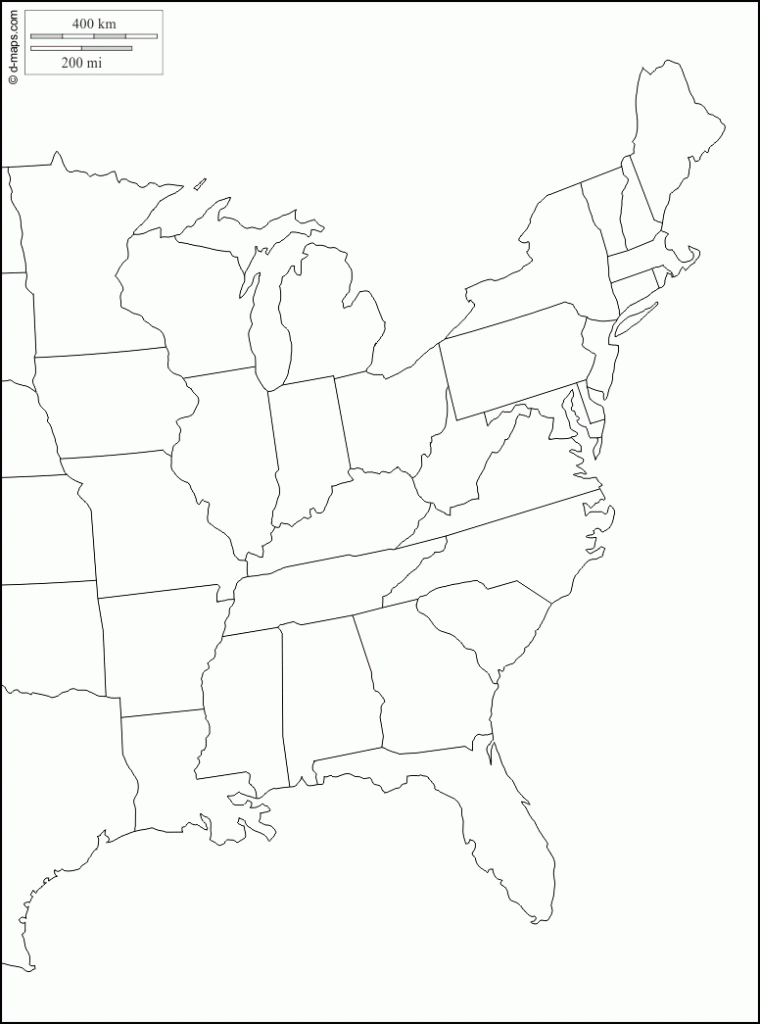 East Coast Of The United States Free Map, Free Blank Map, Free regarding Printable Map Of Eastern United States