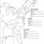 East Coast Of Us Map Printable Southern 13 Colonies Blank Refrence Inside New England Colonies Map Printable