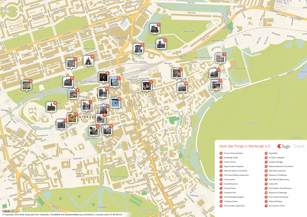 Edinburgh Printable Tourist Map | Sygic Travel pertaining to Edinburgh Street Map Printable