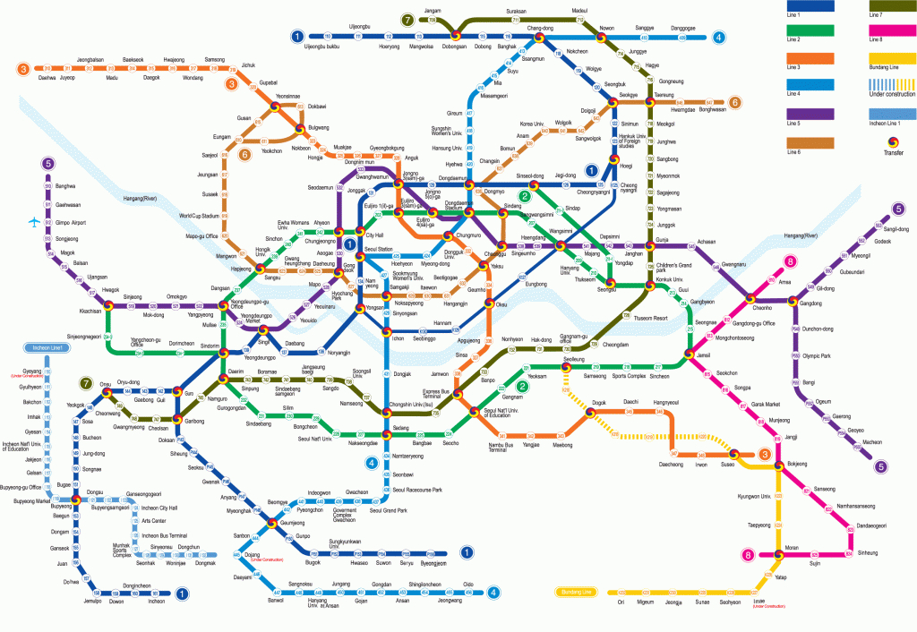 English Seoul Subway Map | Underground &amp;amp; Metro Maps | Korea Map with regard to Printable Seoul Subway Map