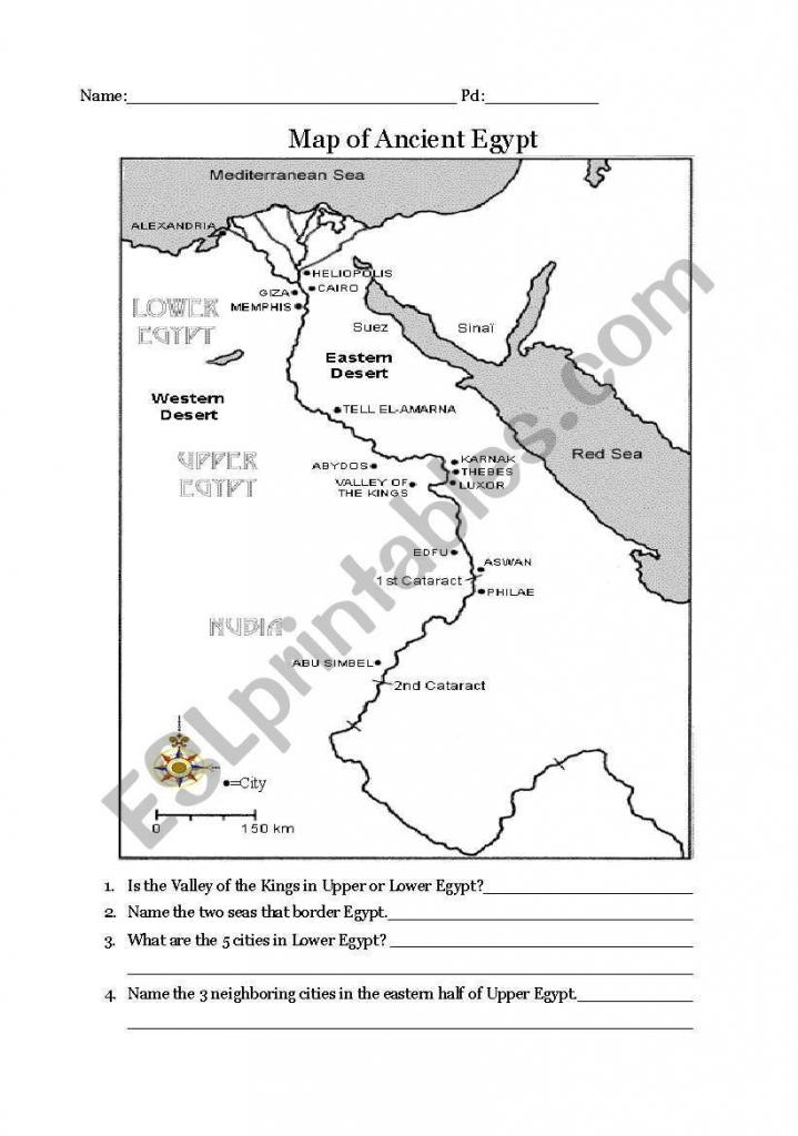 English Worksheet: Ancient Egypt Map | Projects To Try | Egypt Map intended for Ancient Egypt Map Printable