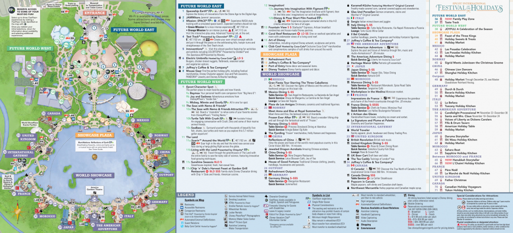 Epcot International Festival Of The Holidays Map 2018 At Walt Disney in Printable Epcot Map