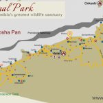 Etosha National Park Map & Distances Regarding Printable Road Map Of Namibia