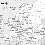 Europe Map Blank Black And White Sample Pdf Printable With Names With Europe Map Black And White Printable