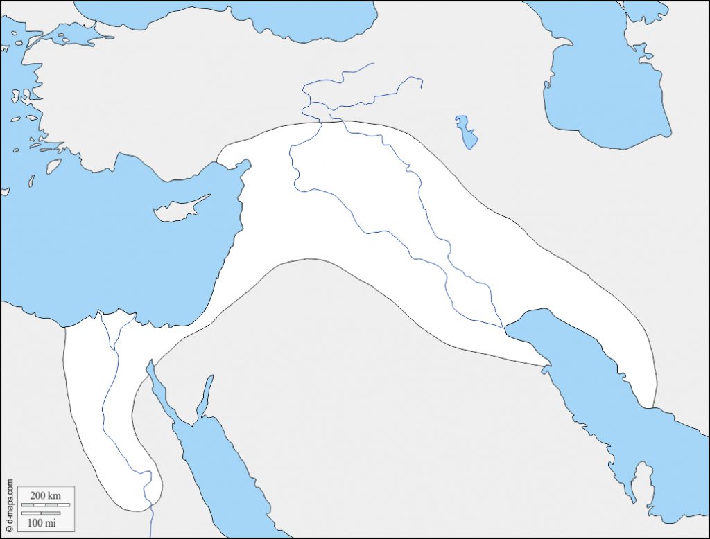 Fertile Crescent Map Printable Printall Pertaining To Fertile 