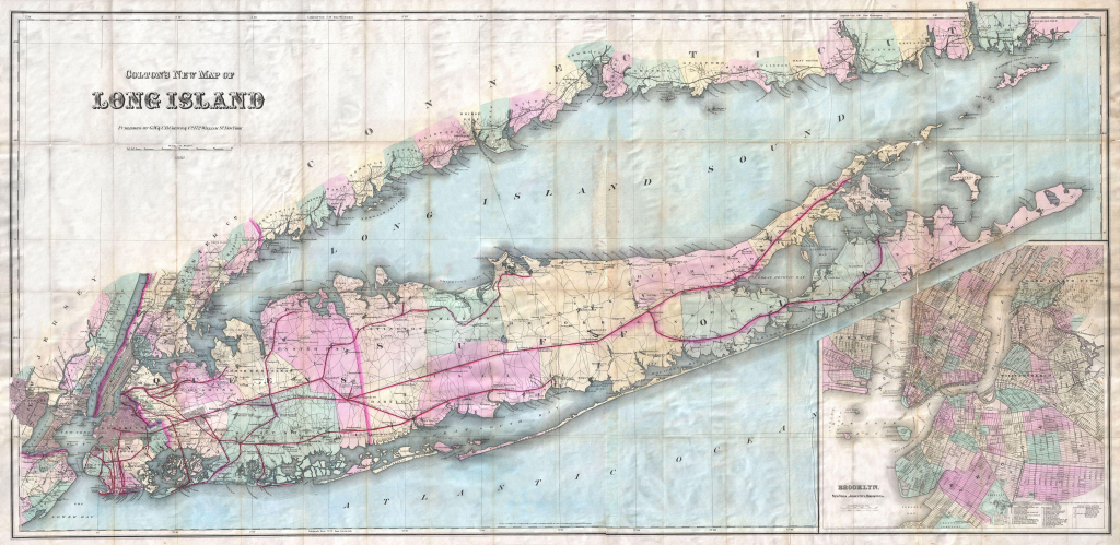 File:1880 Colton Pocket Map Of Long Island - Geographicus intended for Printable Map Of Long Island