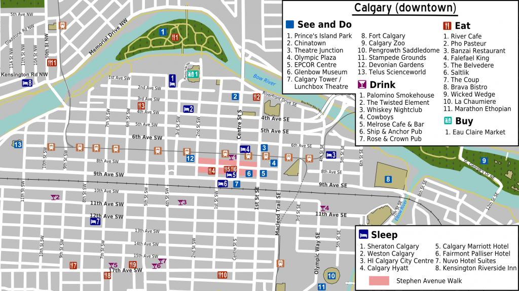 File:calgary Downtown Map - Wikimedia Commons in Printable Map Of Downtown Calgary