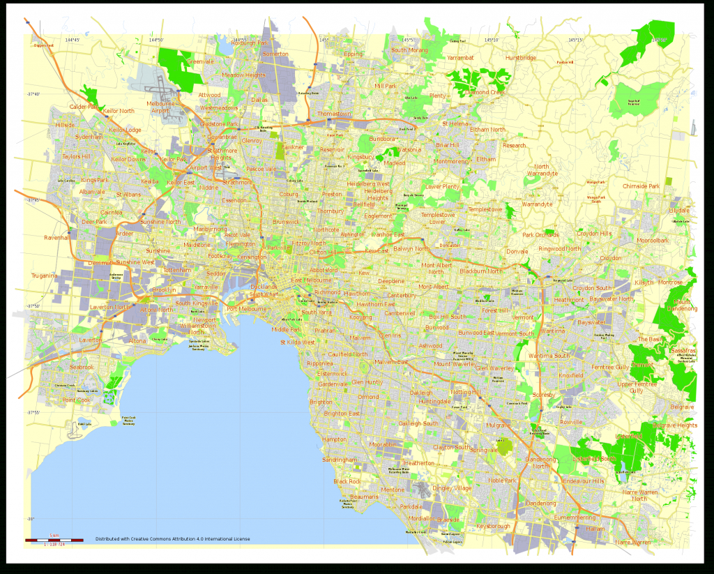 File:free Printable And Editable Vector Map Of Melbourne Australia inside Printable Map Of Melbourne