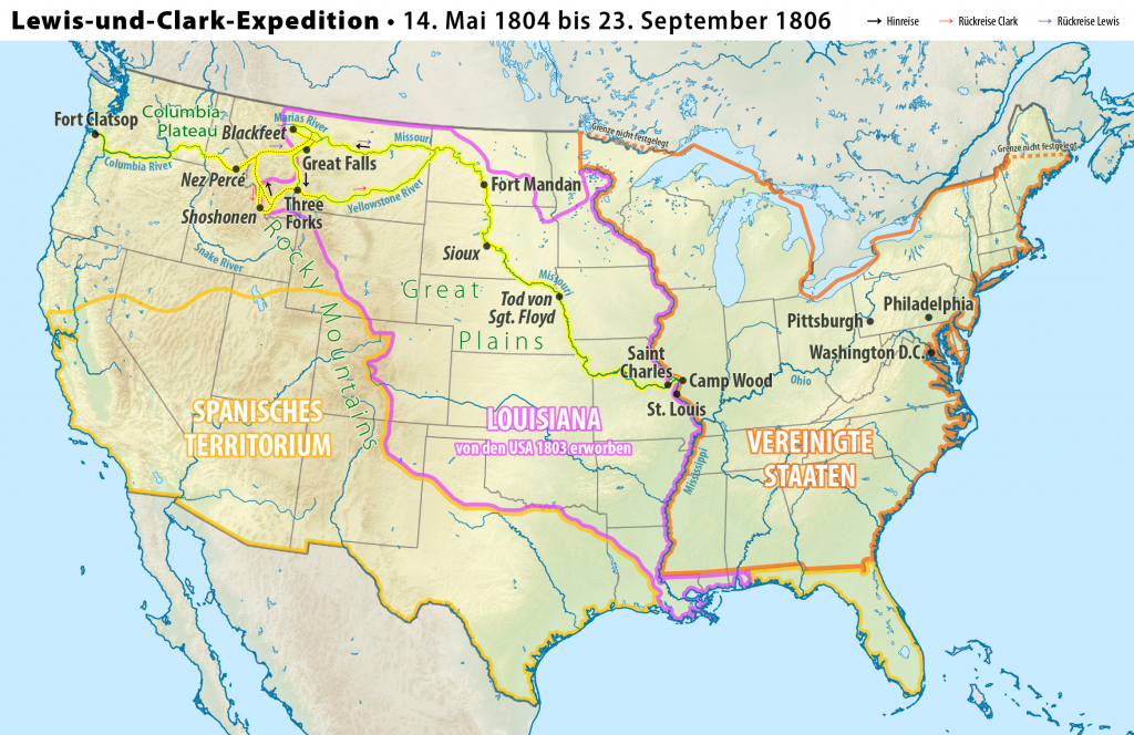 File:karte Lewis-Und-Clark-Expedition - Wikimedia Commons pertaining to Lewis And Clark Expedition Map Printable