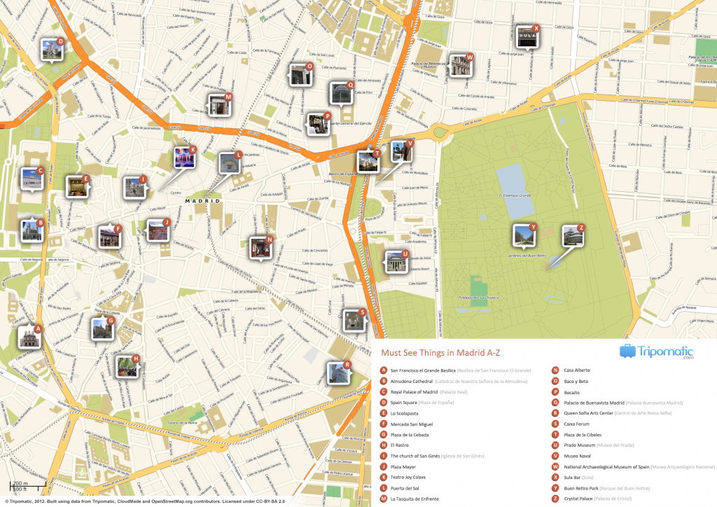 File:madrid Printable Tourist Attractions Map - Wikimedia Commons in Printable Map Of Madrid