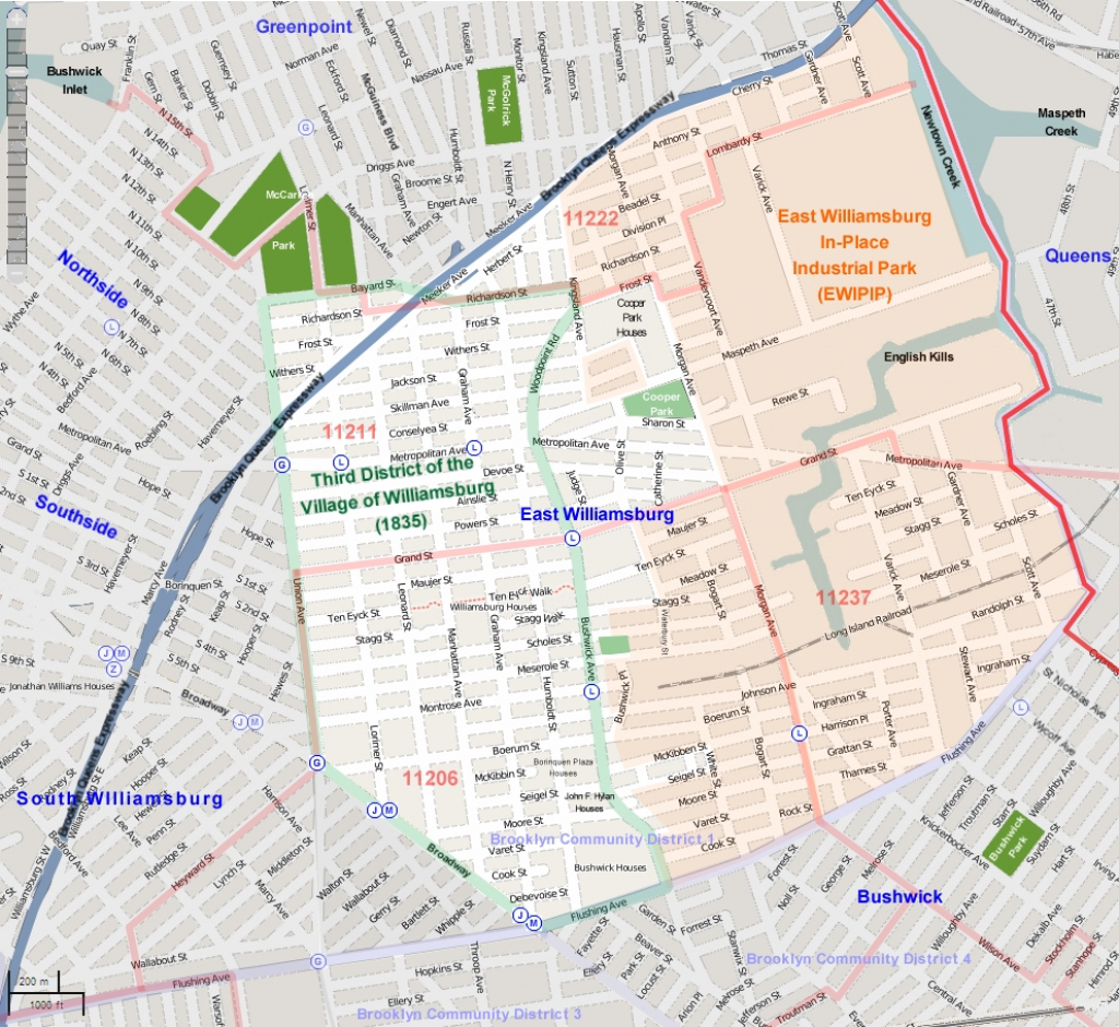 File:map Of East Williamsburg (2009) - Wikipedia with regard to Brooklyn Street Map Printable