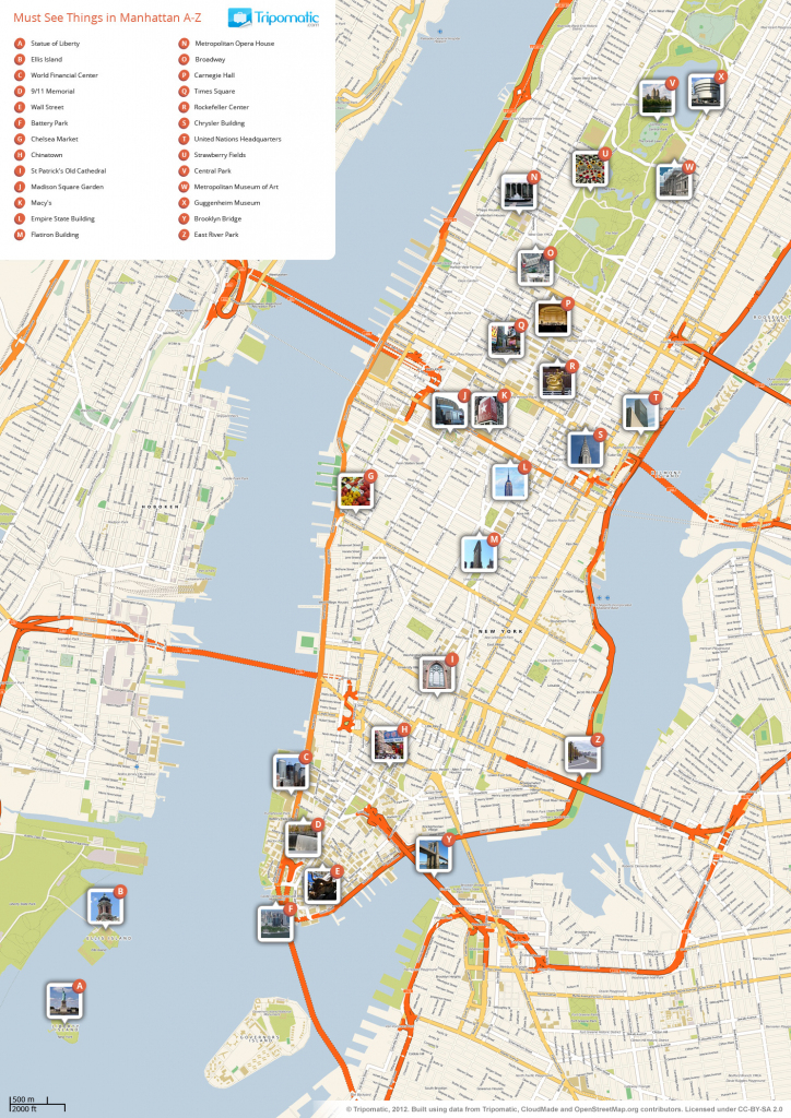 File:new York Manhattan Printable Tourist Attractions Map for Free Printable Street Map Of Manhattan