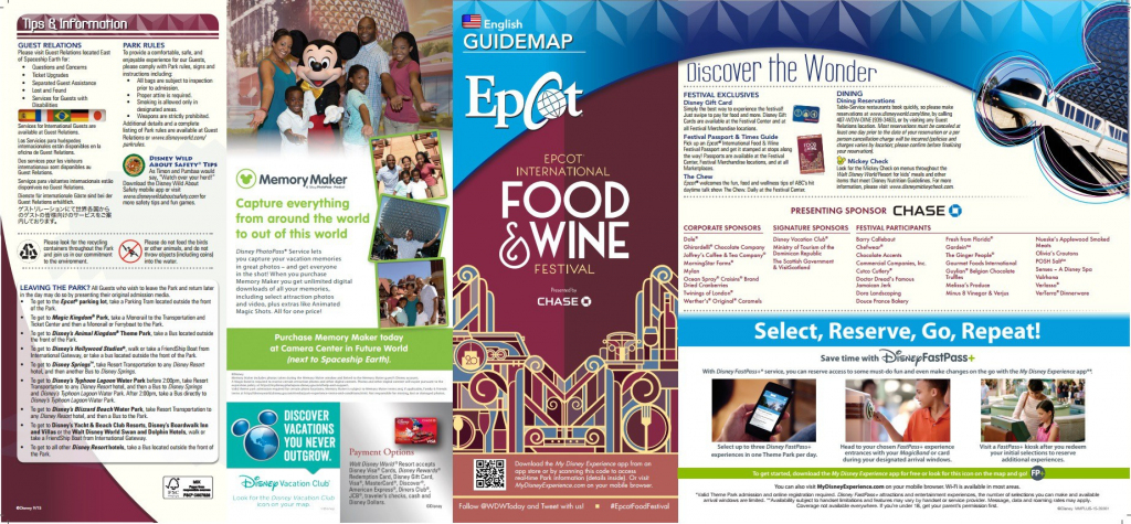 First Look - 2015 Epcot Food And Wine Festival Park Maps intended for Printable Map Of Epcot 2015