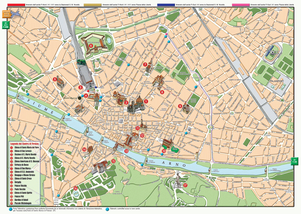 Florence Italy Map | High-Resolution Large Map Of Florence regarding Florence Tourist Map Printable
