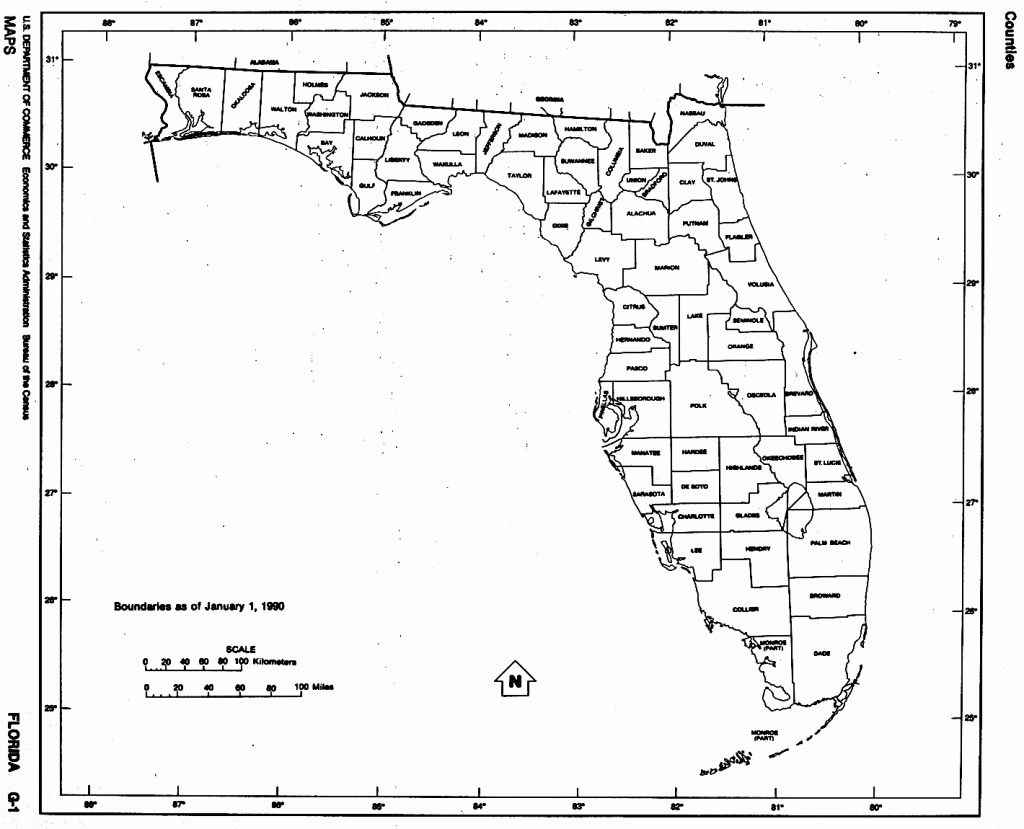 Florida Free Map for Free Printable Map Of Florida