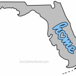 Florida – Map Outline, Printable State, Shape, Stencil, Pattern Pertaining To Florida Map Outline Printable