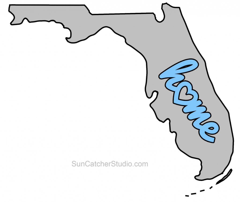 Florida – Map Outline, Printable State, Shape, Stencil, Pattern pertaining to Florida Map Outline Printable