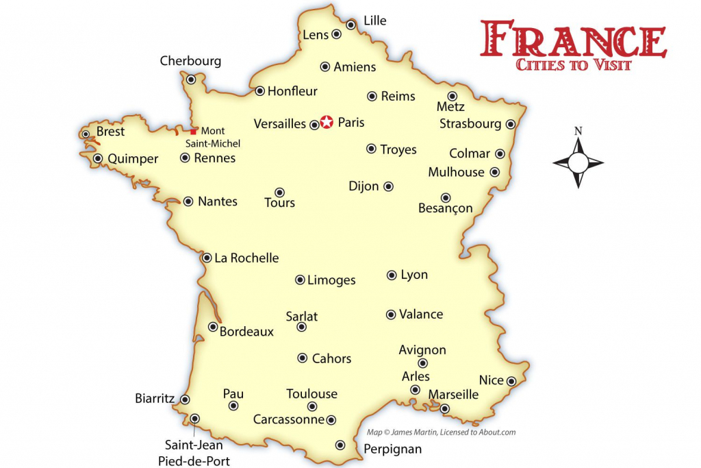 France Cities Map And Travel Guide pertaining to Printable Map Of France With Cities