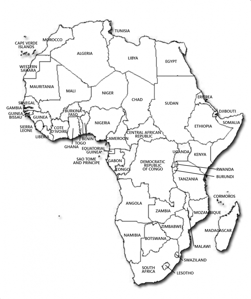 Free Africa Map Printable | Biofocuscommunicatie intended for Free Printable Map Of Africa