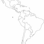 Free Blank Map Of North And South America | Latin America Printable With Printable Map Of The Americas