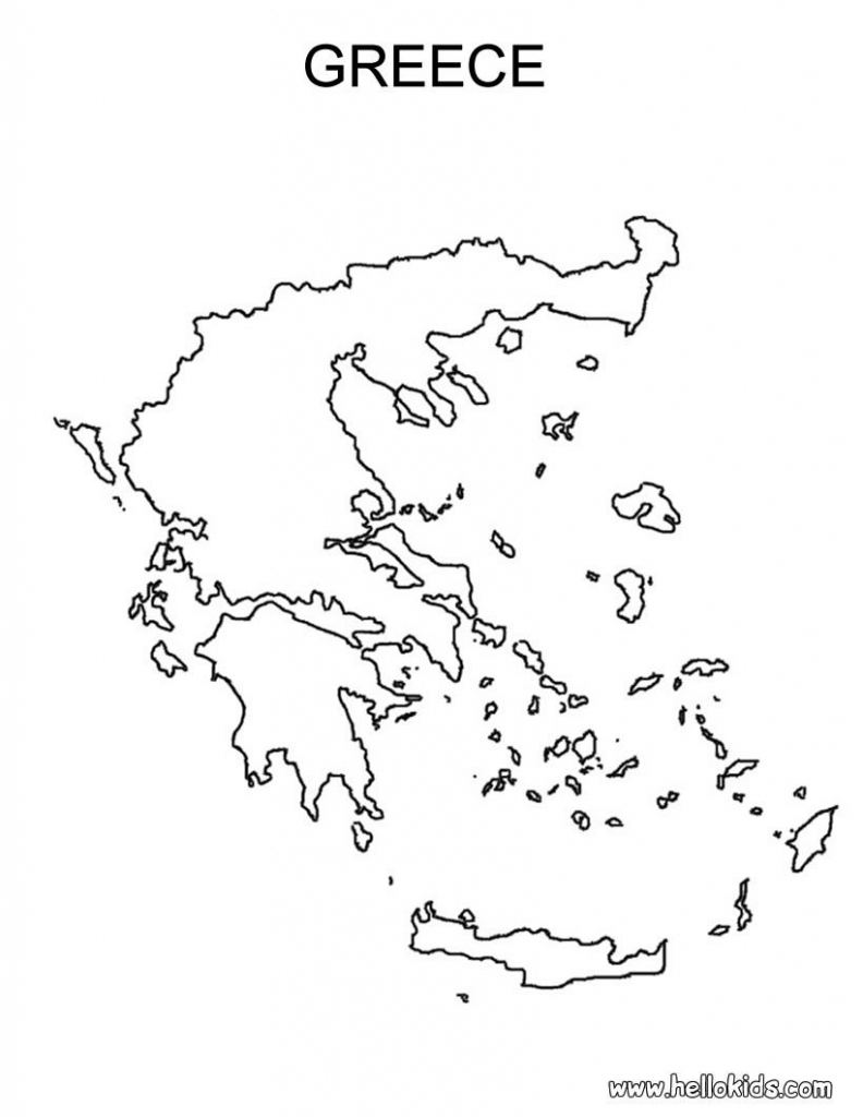 Free Coloring Maps For Kids | Greece Coloring Page | Ελλαδα Μου pertaining to Outline Map Of Greece Printable