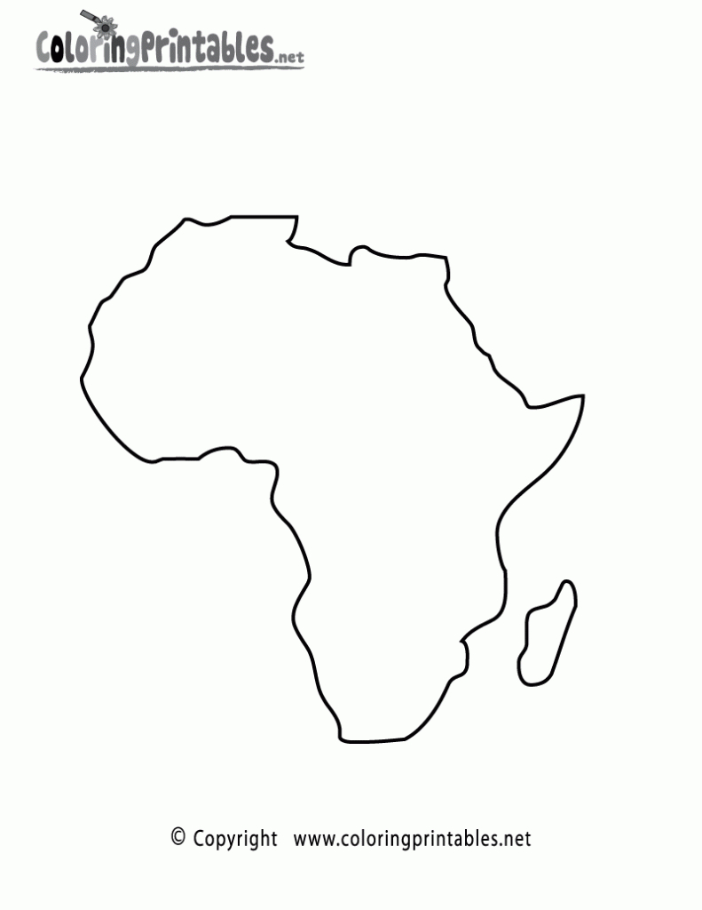 Free Coloring Maps For Kids |  The Word Free Africa Map Coloring intended for Colorable World Map Printable