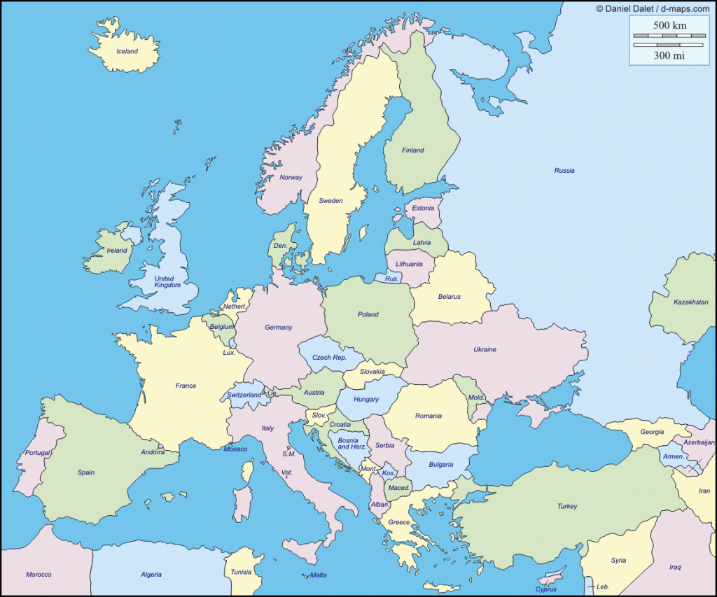 Free Europe Map Printable~ Blank, With Countries, And Other Formats throughout Europe Map Puzzle Printable