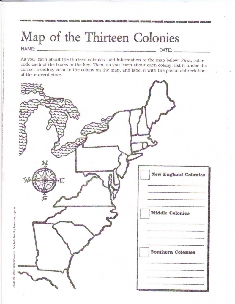 Free Printable 13 Colonies Map … | Activities | Socia… in Printable Map Of The 13 Colonies With Names