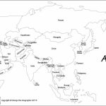 Free Printable Black And White World Map With Countries Best Of Within Blank Map Of Asia Printable