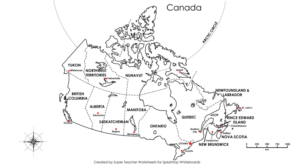 Free Printable Map Canada Provinces Capitals - Google Search within Free Printable Map Of Canada Worksheet
