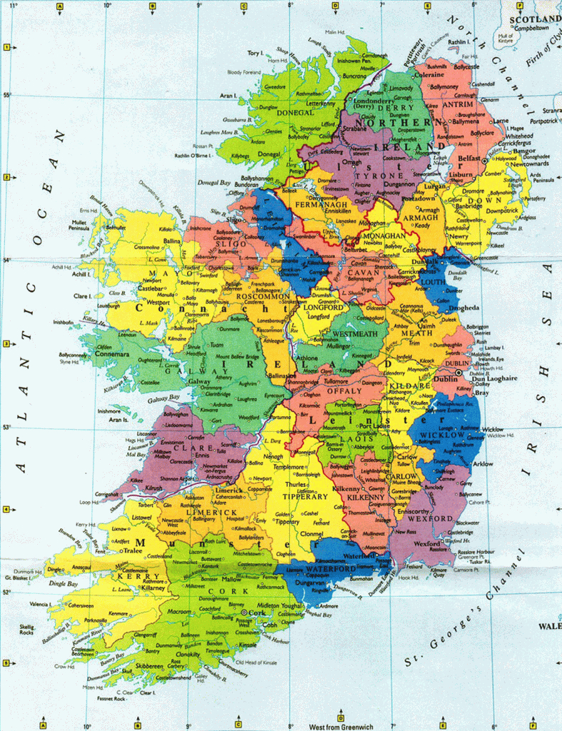 Free Printable Map Of Ireland |  Map Of Ireland - Plan Your for Printable Map Of Ireland Counties And Towns