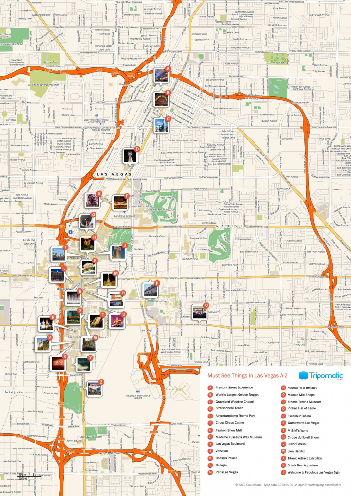 Free Printable Map Of Las Vegas Attractions. | Free Tourist Maps within Las Vegas Printable Map